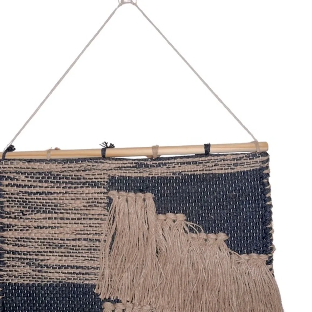 Anthropologie Boho Macrame Wall Decor Hanging Black‎ Natural